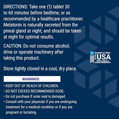 Life Extension 3 mg melatonin timed release product bottle close up view