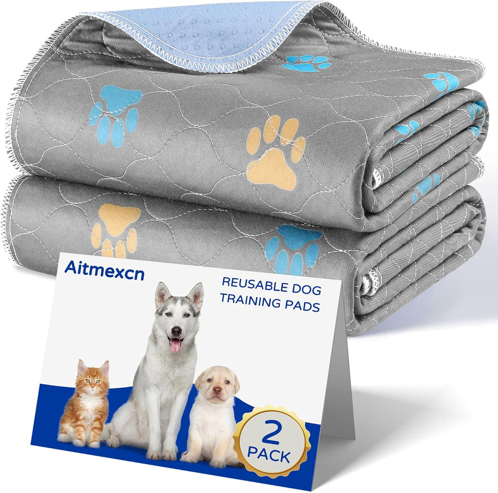 Aitmexcn Washable Puppy Dog Pee Pad, 2PCS 100% Waterproof Whelping Training Mat for Puppy/Senior Dog, Fast Drying Reusable Puppy Pads for Indoor, Outdoor and Car Travel- 24'' x 36'' - Image 9