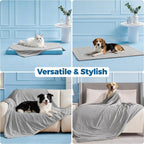 PPOLCA pet couch protector folded neatly showing its lightweight design.