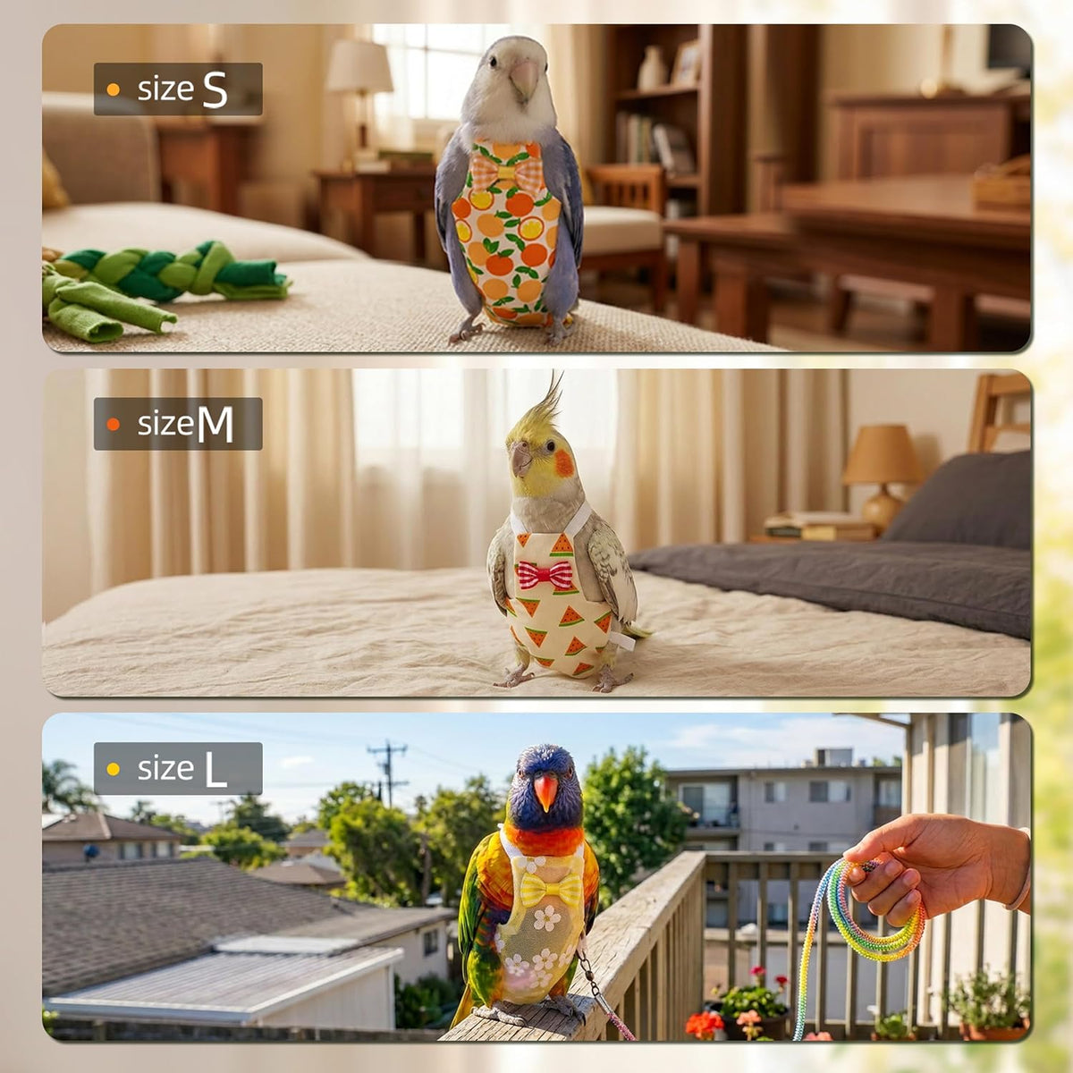 Luxydora 9 pieces complete bird diaper set packaging view