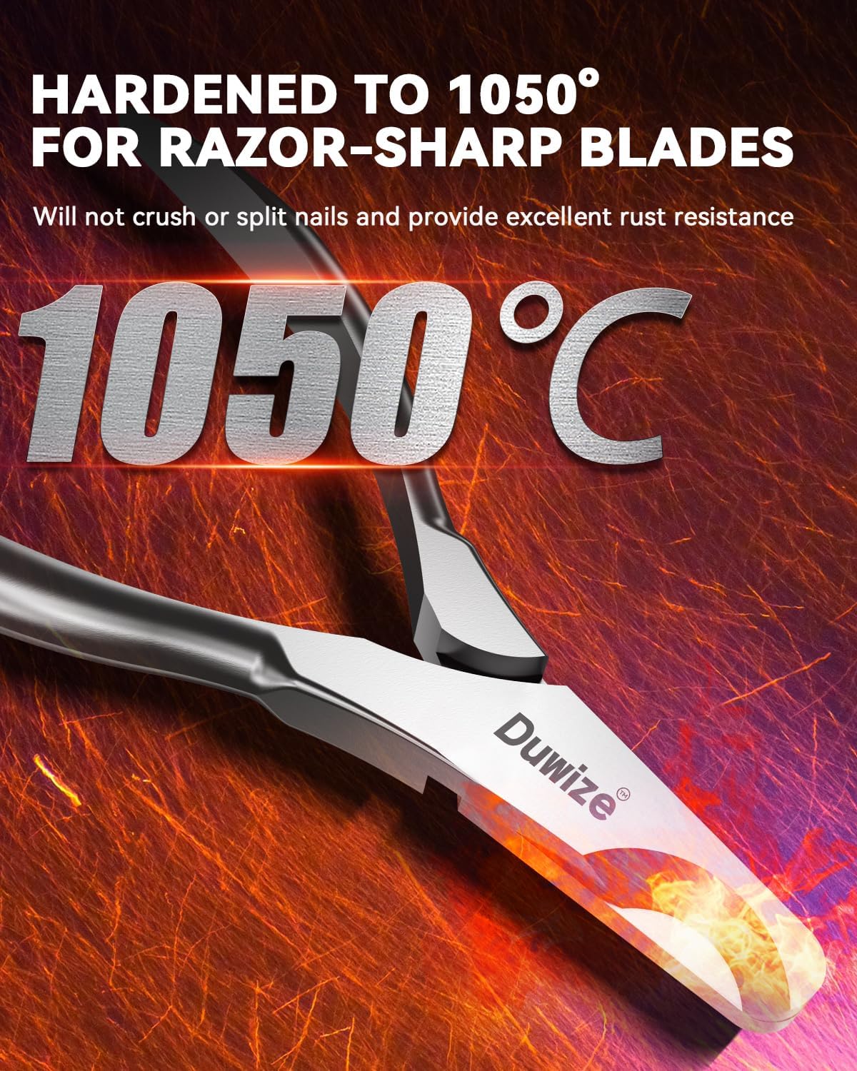 Duwize high carbon stainless steel grooming trimmers close up shot
