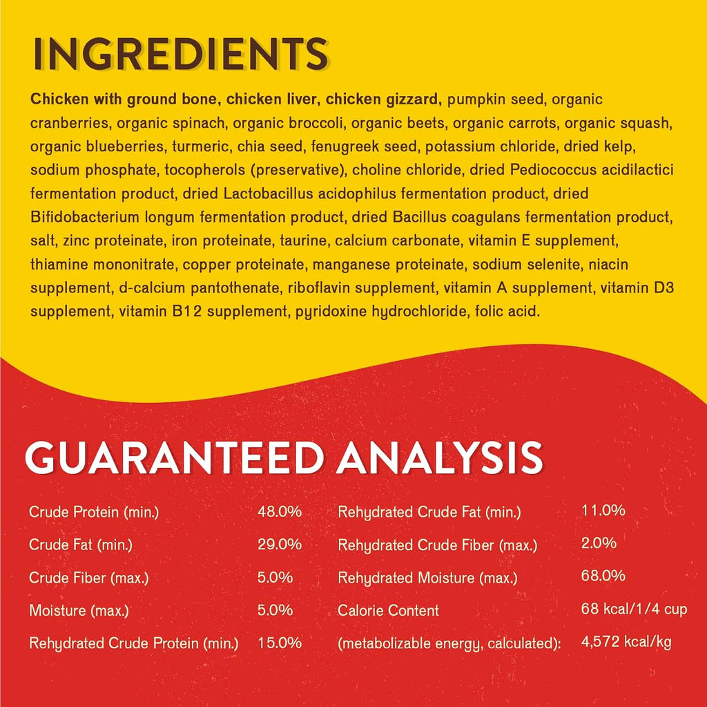 Stella and Chewy's small breed dog food packaging details