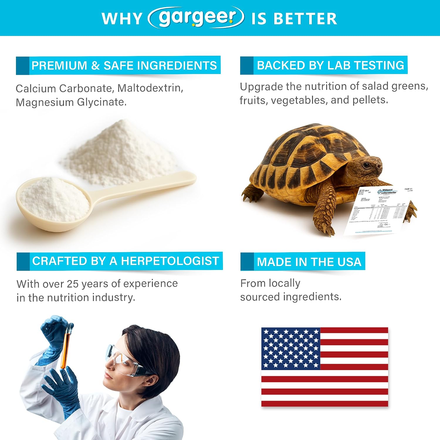 Gargeer supplement usage for turtle shell health