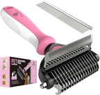 Spring Blossoms-2 in 1 Professional Grooming Rake for Cats & Dogs-Dematting Comb for Easy Mats & Tangles Removing,Pet Brush Safe No More Nasty Shedding and Flying Hair (Orange) - Image 12
