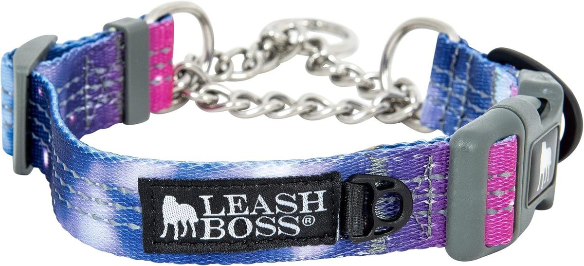Leash Boss Martingale Collar for Dogs - Steel Chain | Reflective Nylon Dog Collar for Large Dogs, Medium and Small Dogs | No Pull Pet Training Collar Small - Image 15