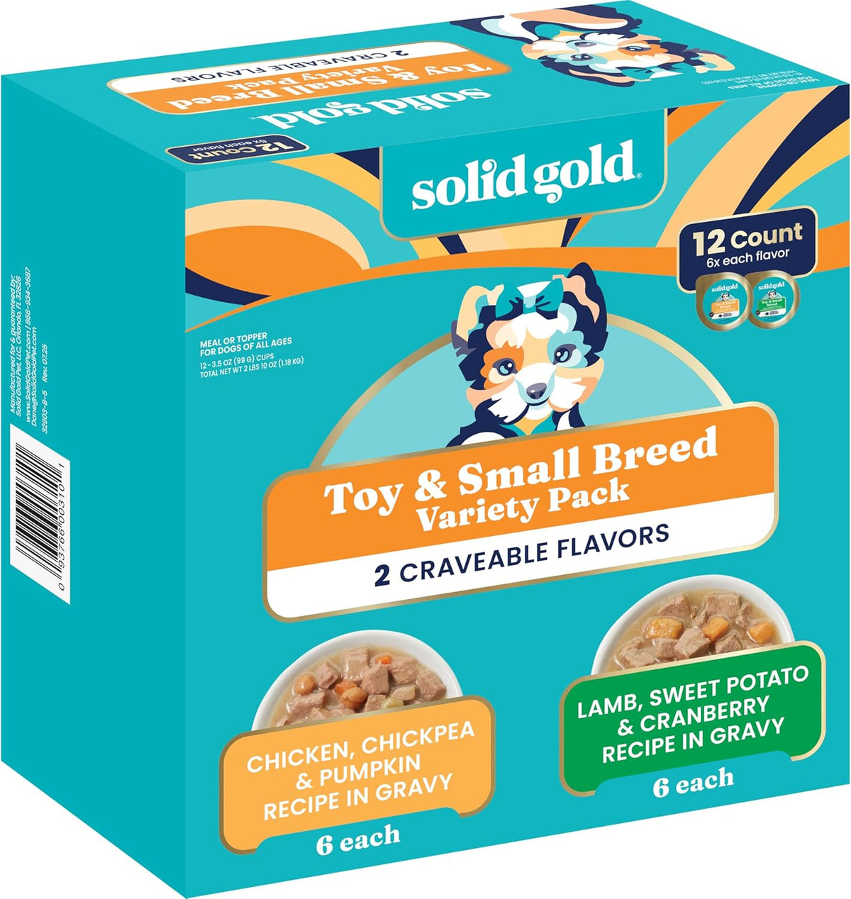 Solid Gold Wet Dog Food Topper & Meal Cups - W/Beef & Sweet Potato for Hip & Joint Support, Sensitive Stomachs & Gut Health - for Puppy, Adult & Senior Small Breed & Large Breed Dogs - 3.5oz/6 Pack - Image 10