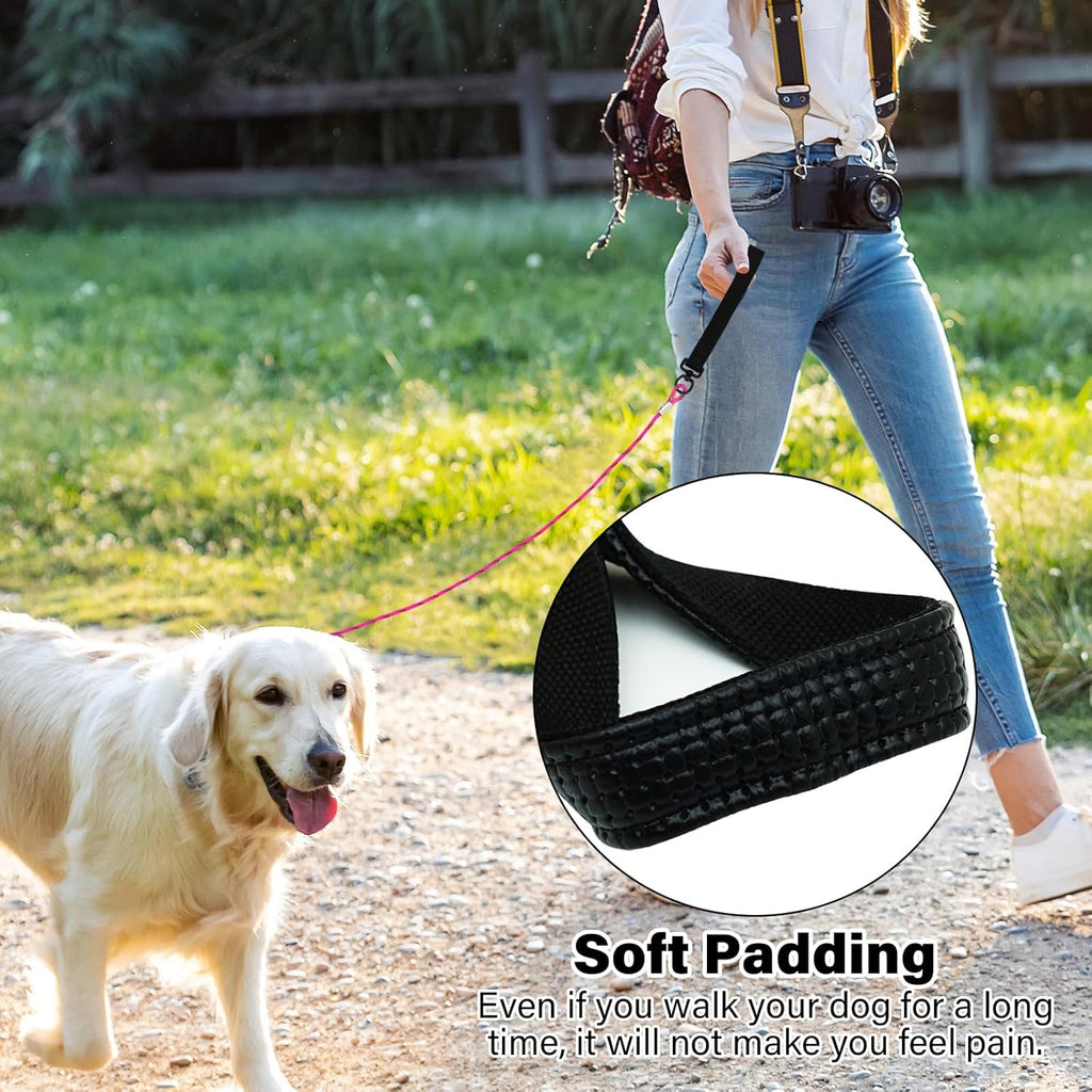 Durable anti bite dog lead with secure sliding lock buckle system