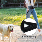 Durable anti bite dog lead with secure sliding lock buckle system