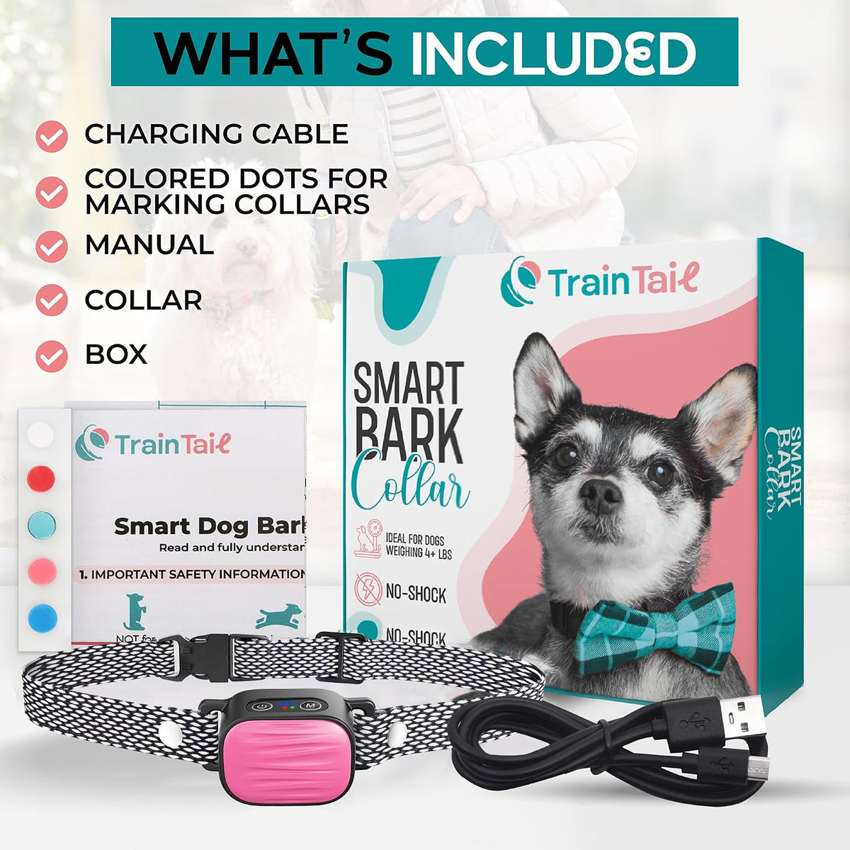 Components of Cawjug dog training device set