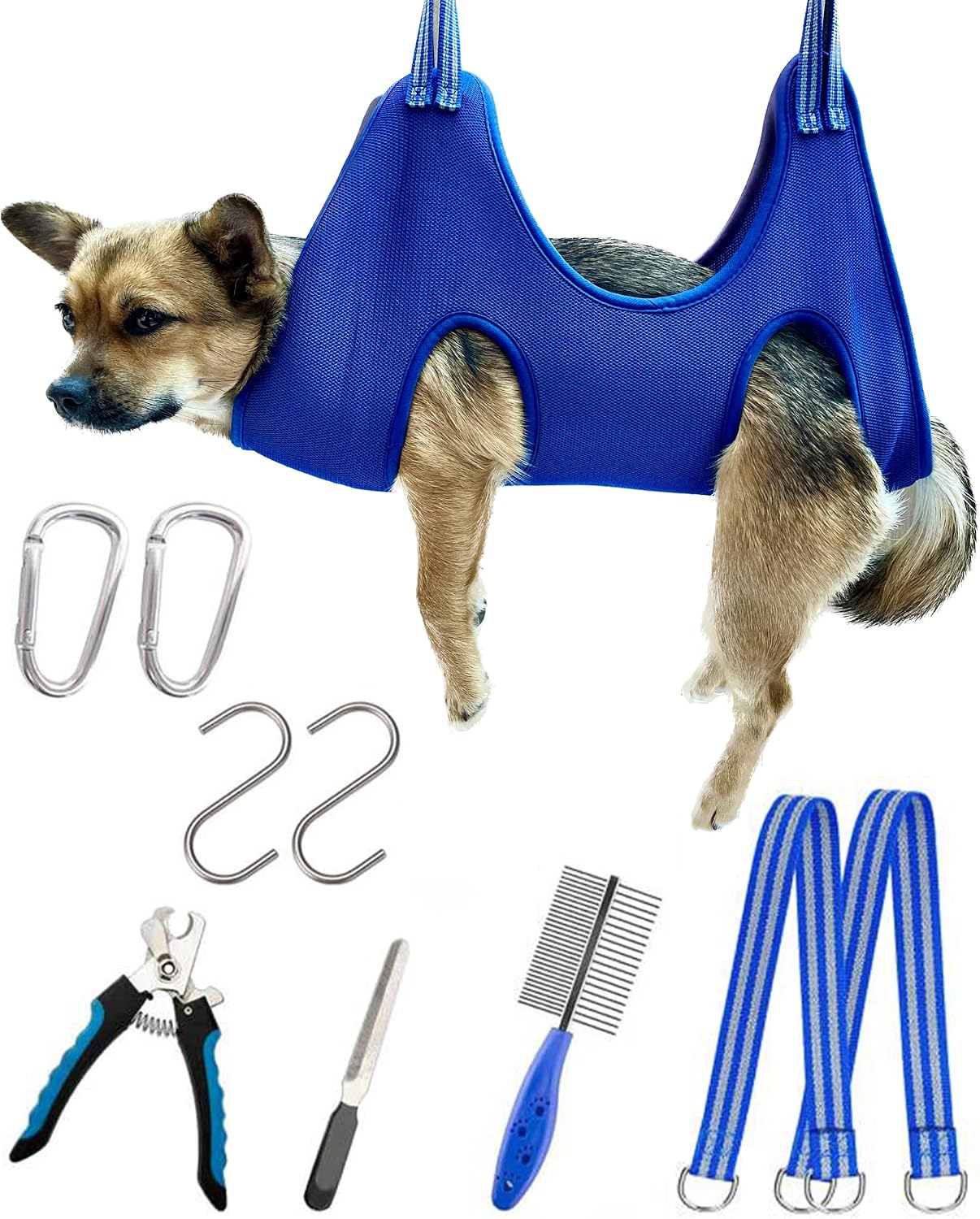 Kkiimatt 10 in 1 Pet Grooming Hammock Harness with Nail Clippers/Trimmer, Nail File, Dog Hammock/Grooming Sling for Nail Trimming/Clipping - Image 12