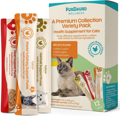 Wellness Kidney Support Pure for Cats - Renal Cat Health Supplement with Taurine, L-Carnitine, CoQ10, B-Complex, Yucca - Phosphorus-Conscious with Savory Chicken Breast Flavor - 10 Tubes - Image 9