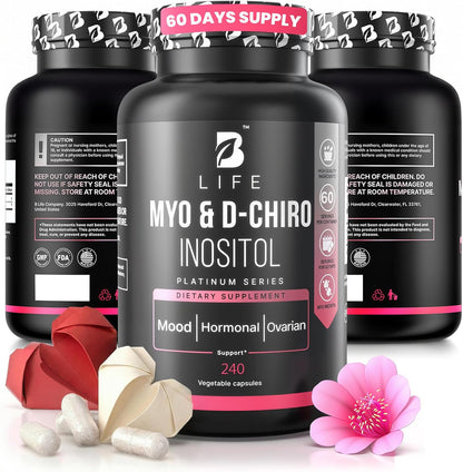 B Life Company myo inositol tablet & D-Chiro Inositol 40:1 bottle, 240 caplets