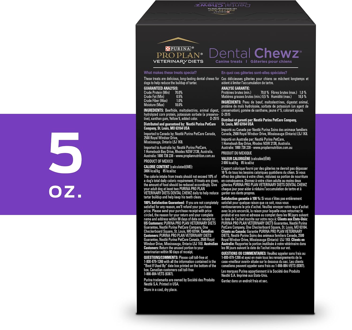 Pro Plan Veterinary Diets Dental Chewz treats arranged on surface