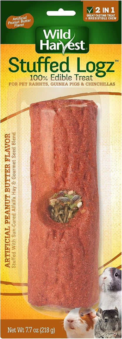 Wild Harvest Stuffed Logz small pet treat front packaging view