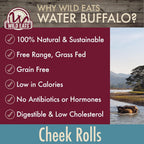 High protein low fat water buffalo retriever style rolls for dogs