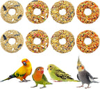 Fhiny parakeet treats and beak grinding toy stack