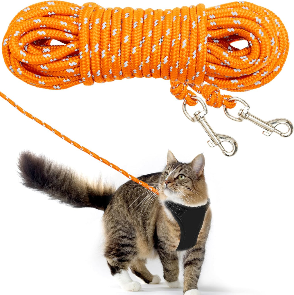 Petpmeee reflective long cat leash front view