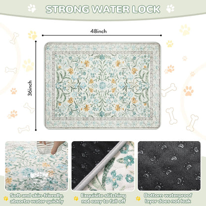 Two pack of Lahome reusable dog training mats folded