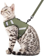Cat Harness and Leash Set Escape Proof Kitten Harness No-Head-Pull Cat Vest Cat Leash for Walking Travel, Grey, X-Large - Image 10
