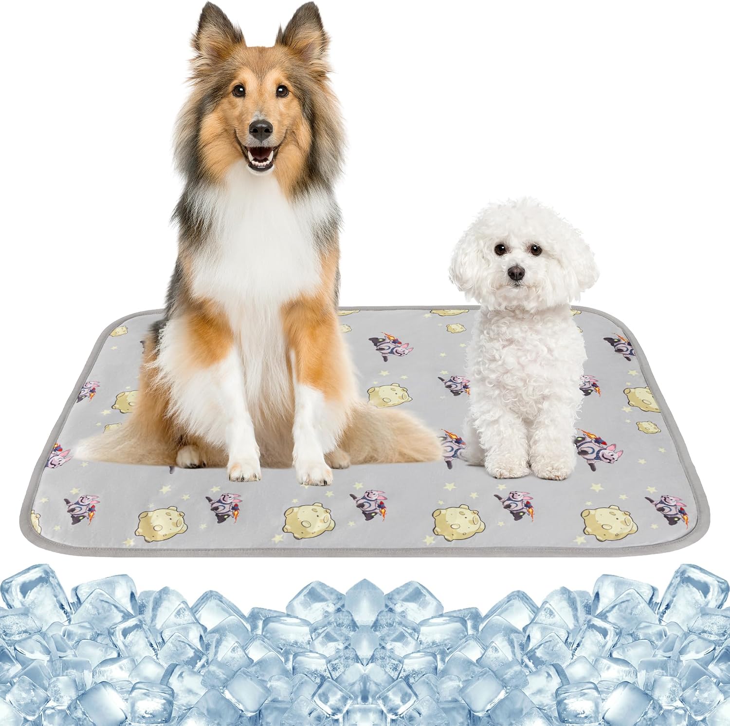 NACOCO Summer Pet Cooling Mat - Cat Dog Cushion Pad Sleeping Cool Sharks Comfortable Soft for Pets Kids and Adults (Grey Shark, S) - Image 14