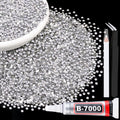 Tinkrstuff 6000 Pieces Resin Rhinestone Kit front view showing rhinestones and glue