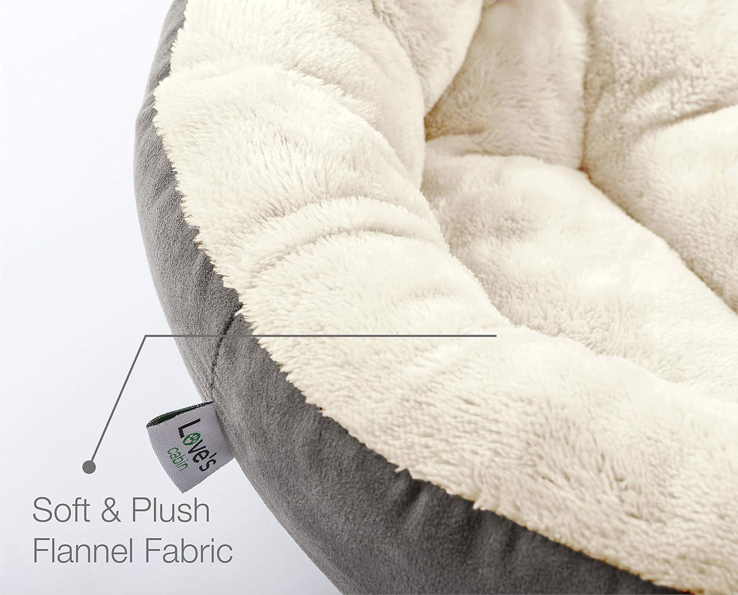 Bottom view showing anti-slip material of pet bed