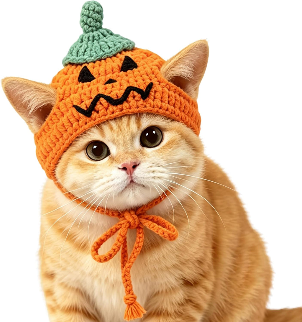 Cute Cat Hat Costume Suitable for 5 to16 lbs - Frog Cat Bonnet Head Circumference 11" or Less Cat Halloween Christmas Costumes Pet Photography Outfits - Image 12