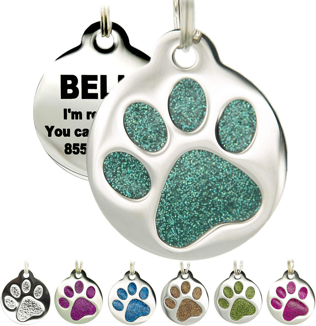 PetANTastic colored enameled cat tag variant in Deep Pink