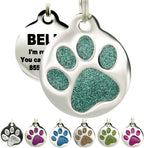 PetANTastic colored enameled cat tag variant in Deep Pink