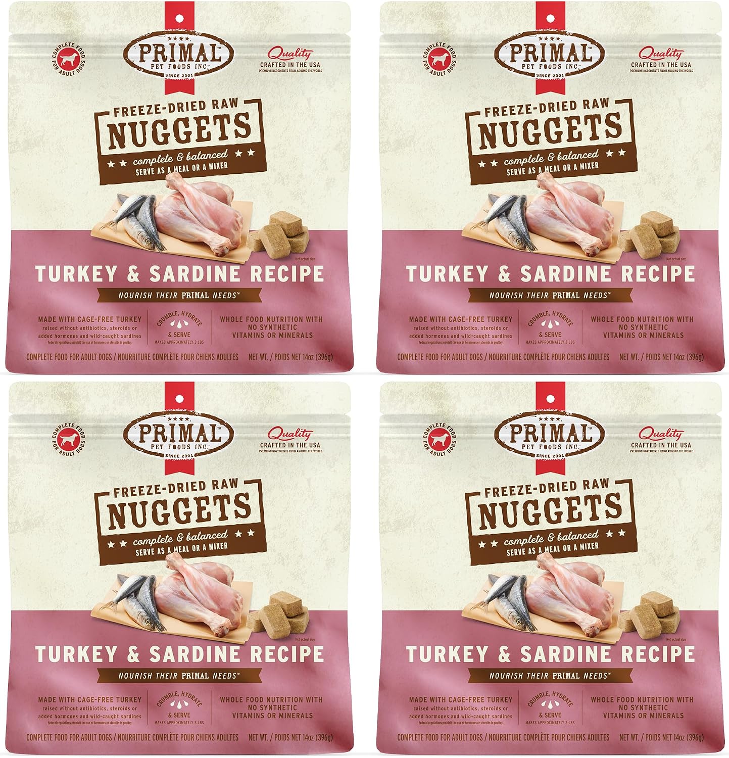 Primal Freeze Dried Dog Food Nuggets, Chicken; Complete Balanced Meal, Topper or Treat; Premium, Healthy, Grain Free, High Protein Raw Dog Food, 14 oz - Image 9