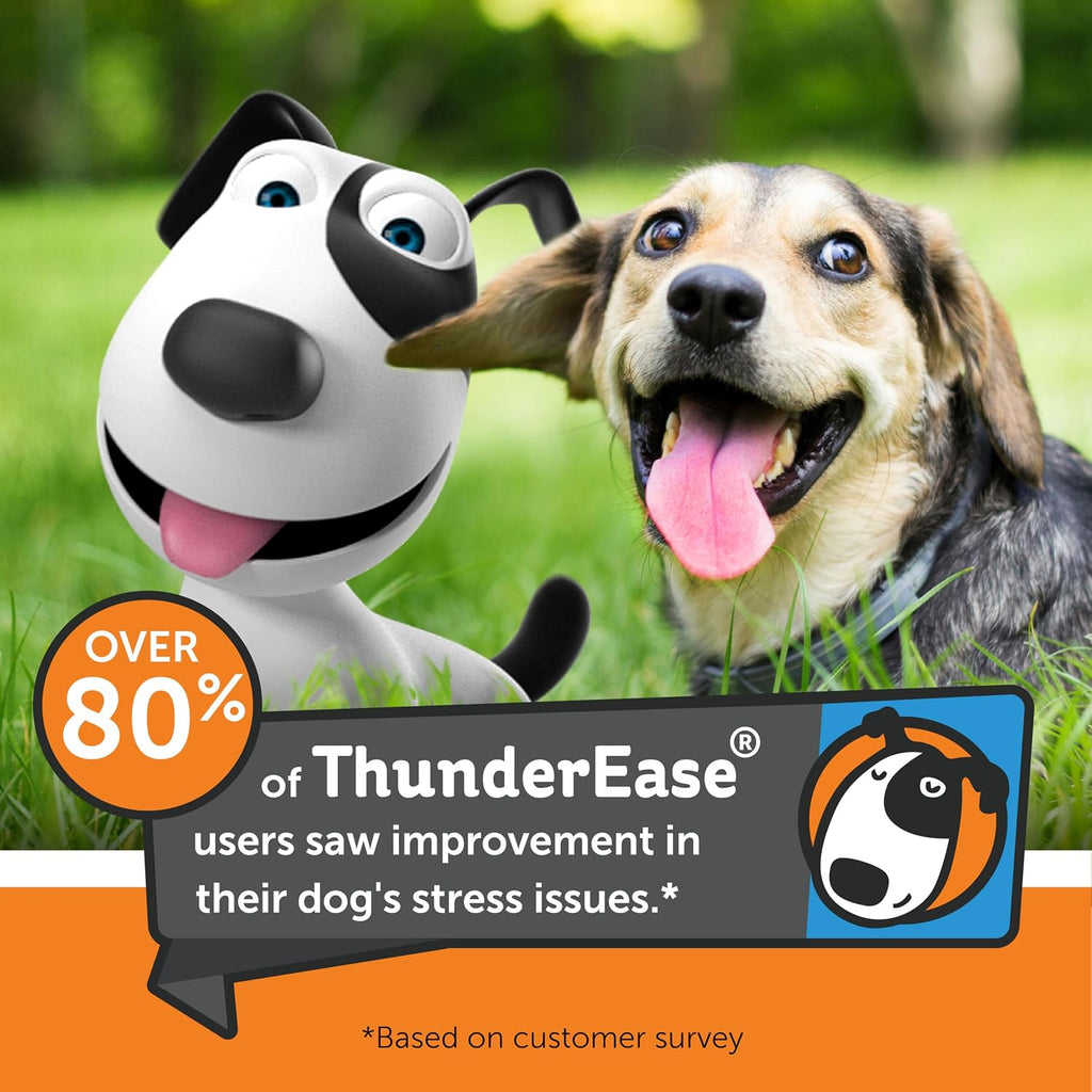 Sixty milliliter bottle of ThunderEase pheromone spray powered by ADAPTIL for dogs