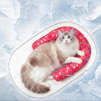 Supet Cat Cooling Mat, Ice-Silk Self-Cooling Pad for Cats, Memory Foam Pet Cooling Bed with Anti-Slip Bottom and Scratch-Resistant Fabric for Summer, Travel, and Indoor Use,28x20'',Donut Blue - Image 11