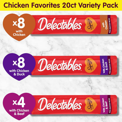 Delectables poultry and beef variety pack twenty count box assortment