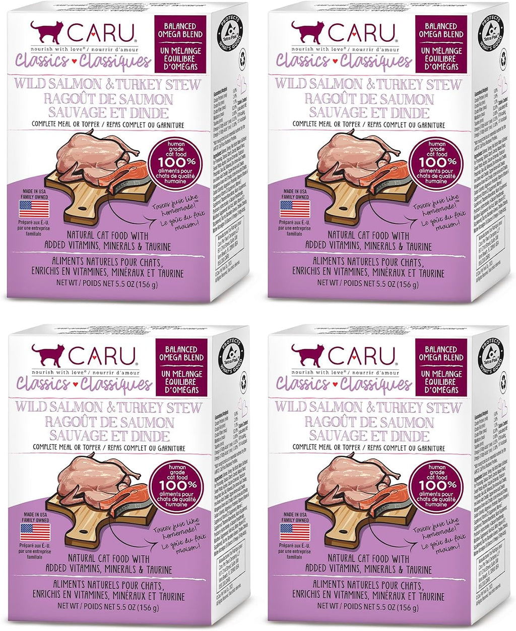 Caru - Classics Chicken & Wild Cod Stew for Cats - Healthy Functional Wet Cat Food or Food Topper - Balanced Omega Blend - 5.5 oz Cartons - Pack of 12 - Image 9
