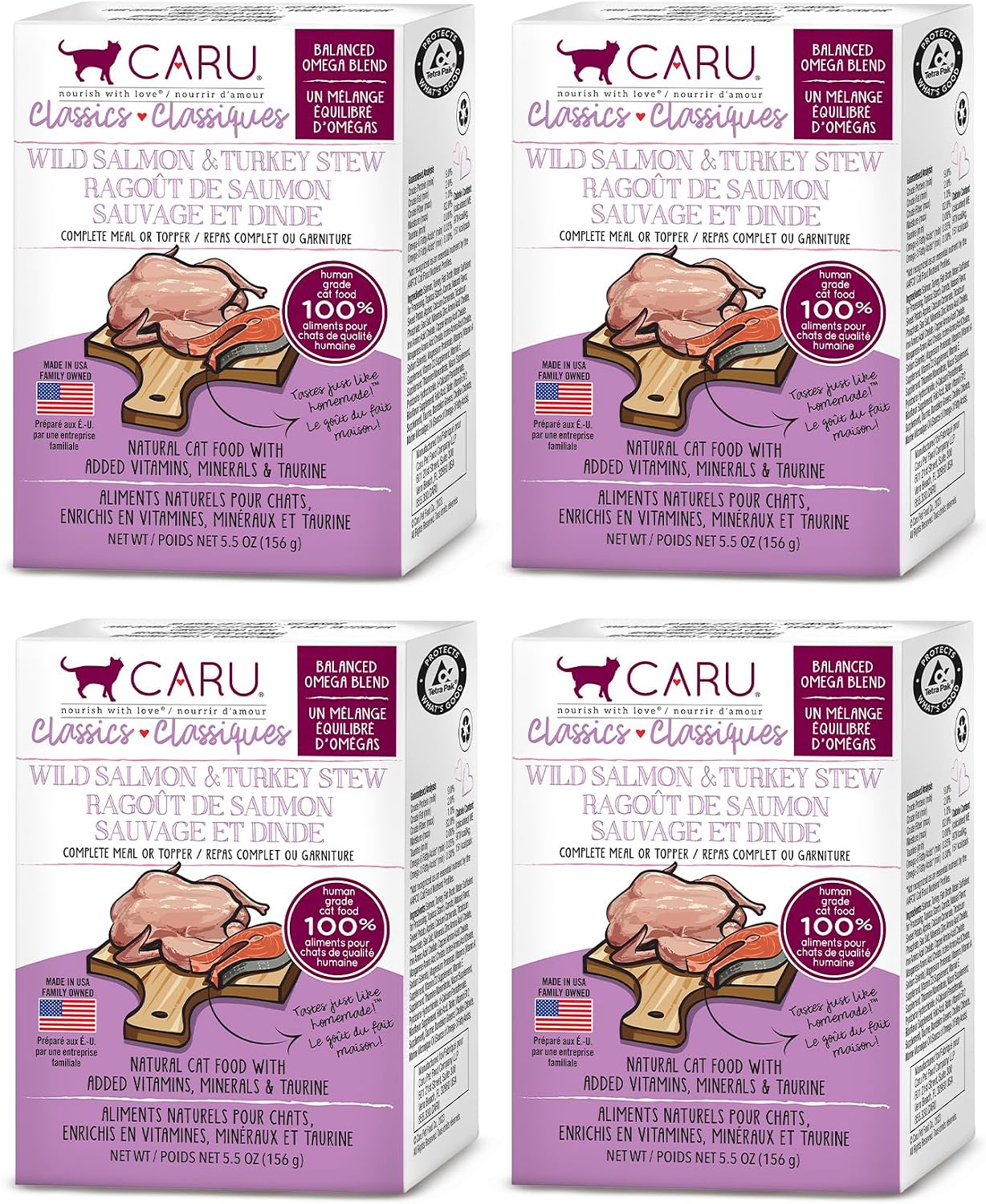 Caru - Classics Chicken & Wild Cod Stew for Cats - Healthy Functional Wet Cat Food or Food Topper - Balanced Omega Blend - 5.5 oz Cartons - Pack of 12 - Image 9