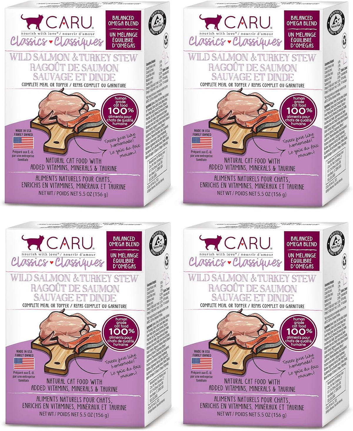 Caru - Classics Chicken & Wild Cod Stew for Cats - Healthy Functional Wet Cat Food or Food Topper - Balanced Omega Blend - 5.5 oz Cartons - Pack of 12 - Image 9