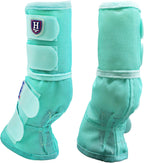 Harrison Howard Horse Fly Boots Perfect Contoured Fit Leg Guards Dense Mesh Boots with Ventilated Comfort Reliable Protection from Summer Elements Set of 4 Mint L - Image 9