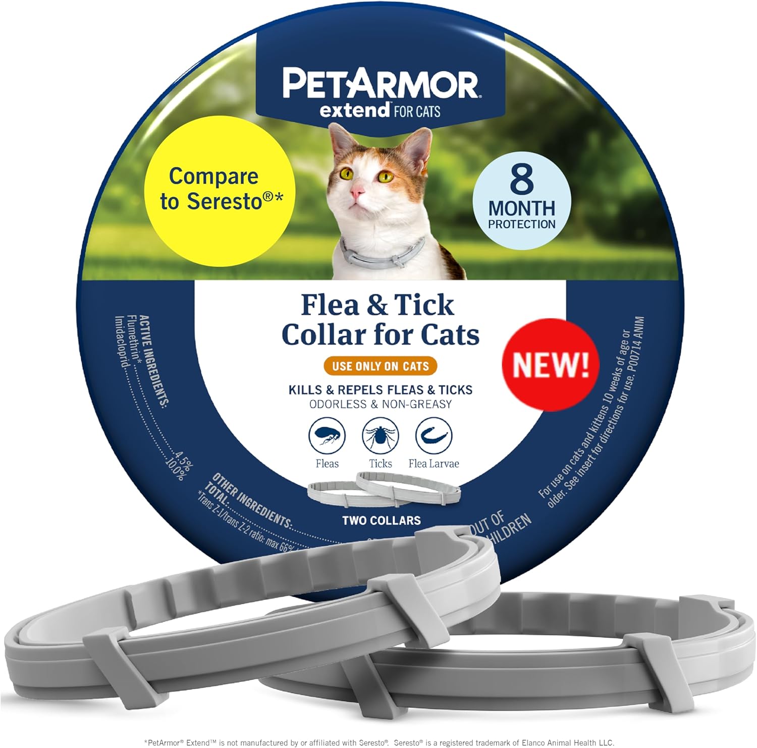 PetArmor Extend Cat Flea and Tick Treatment & Prevention Collar for Cats, 8 Months of Protection, Waterproof, Kills Fleas, Ticks, and Larvae, 1 Count - Image 9