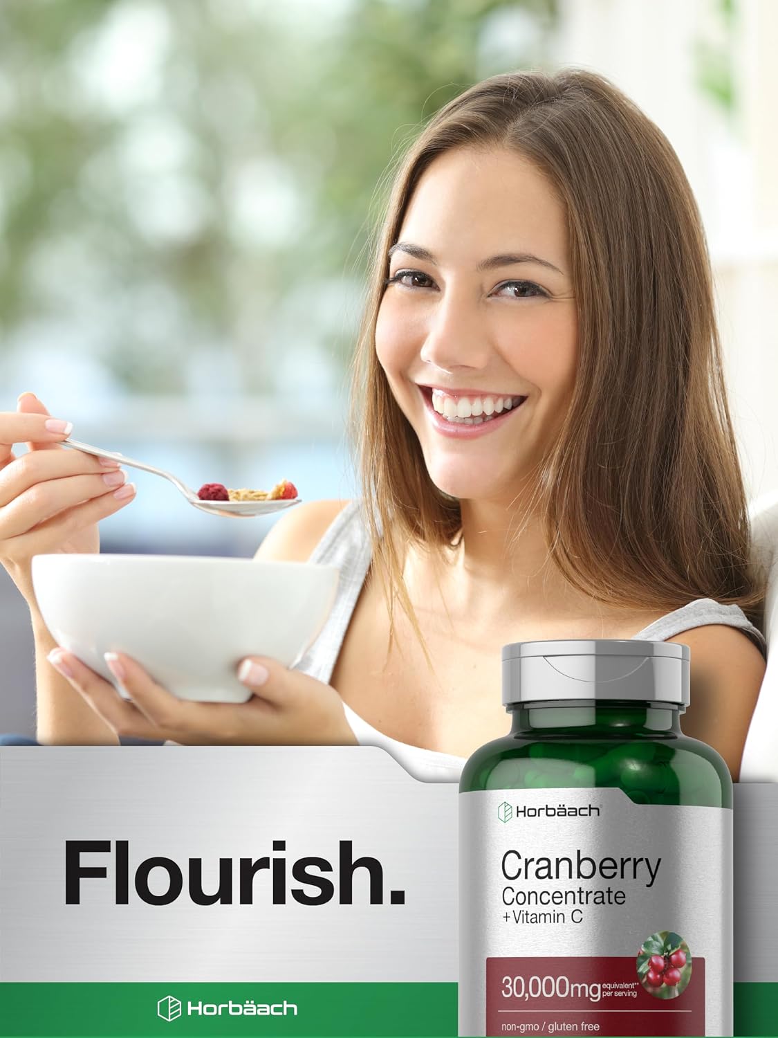 Horbach Cranberry Concentrate Extract Pills + Vitamin C | 120 Capsules - Image 6