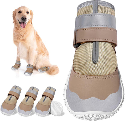 Set of four Dcoagt dog shoes for hot pavement and snow