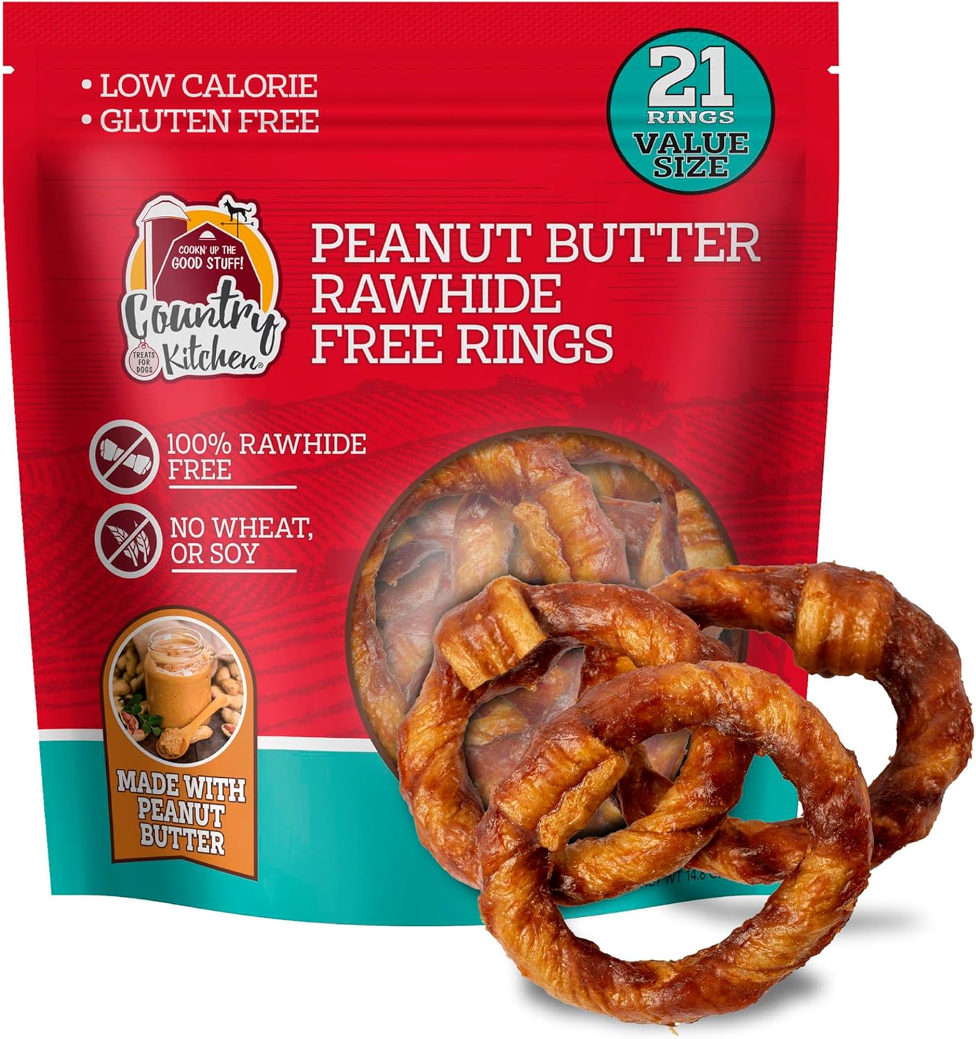 Country Kitchen Rawhide Free Beef Rings Dog Chews, Made with Real Beef, Highly Digestible, Gluten Free, 7 Count - Image 10