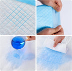Side view of the thick protective layers of BESTLE puppy pads pack.