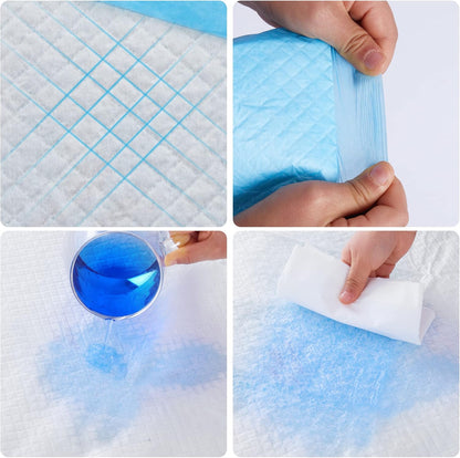 Side view of the thick protective layers of BESTLE puppy pads pack.