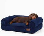 FUKUMARU Dog Couch Bed, Corduroy Cozy Cat Bed for Indoor Cats with Washable Cover, 28in Waterproof Orthopedic Dog Beds Sofa for Small Dogs and Large Cats, Cute Warm Cotton Pet Sofa, Green - Image 10