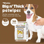 Large heavy duty pet grooming cloths by Petkin for sensitive skin cleaning.