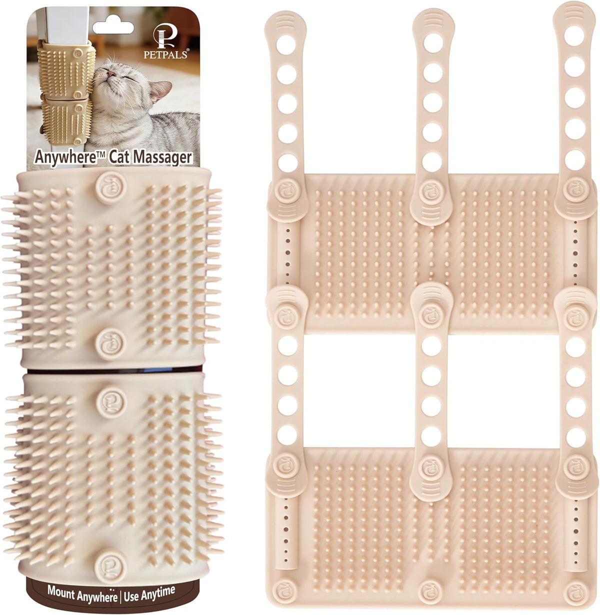 Petpals Anywhere Cat Massager 2 piece set front view