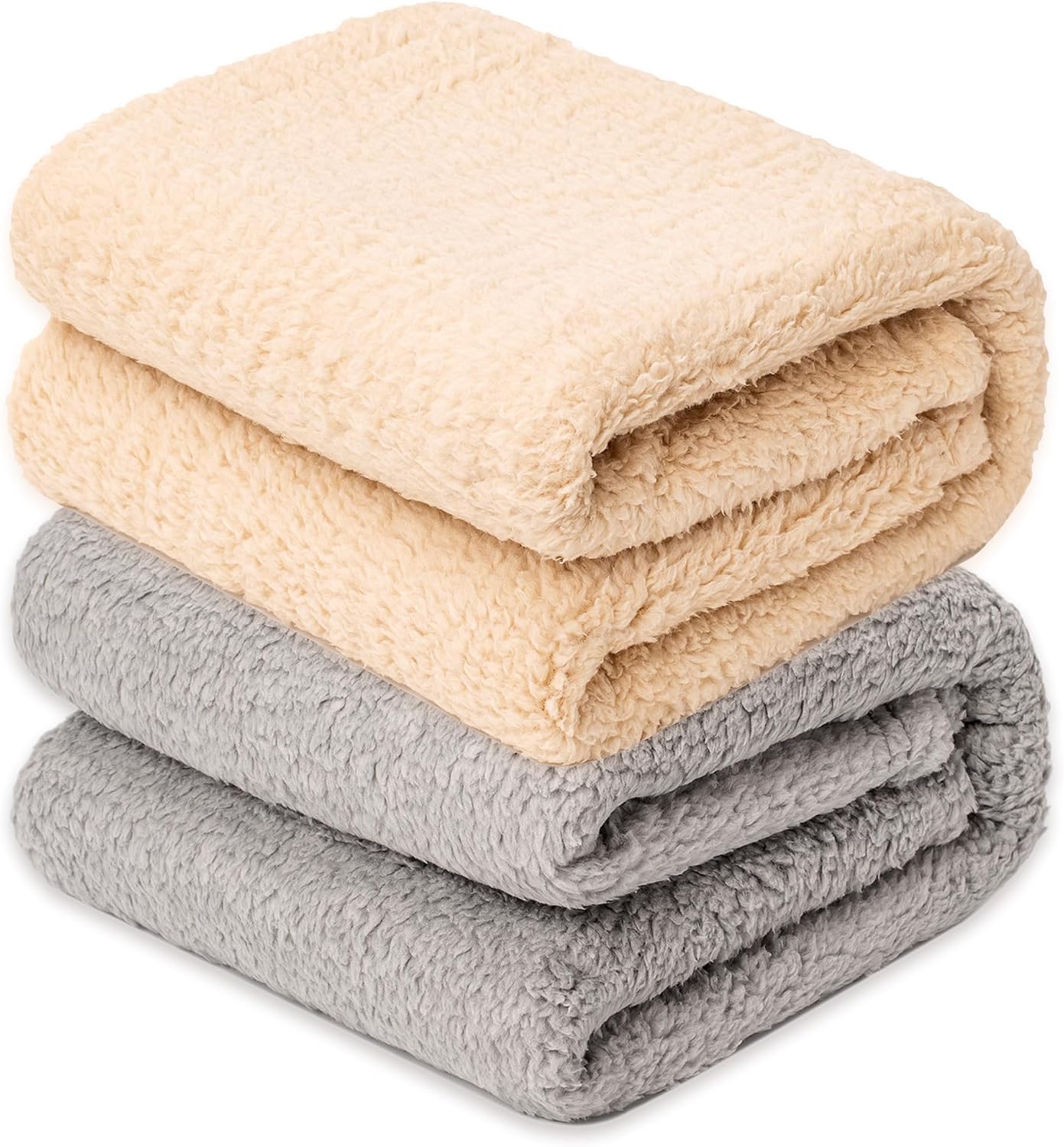 3 Blankets, Dog Cat Pet Blanket, Soft Warm Fleece, for Puppy, Small Dogs or Kitten, Cats, Plush Fuzzy Blanket for Bed, Sofa, Travel (32" x 24", 3/Pack, Beige+Light Gray+Dark Gray) - Image 13
