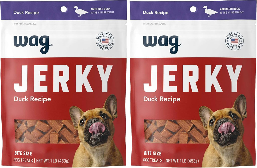 Amazon Brand - Wag Soft & Tender American Jerky Dog Treats - Duck Bites, 16 Ounce (Pack of 1) - Image 15