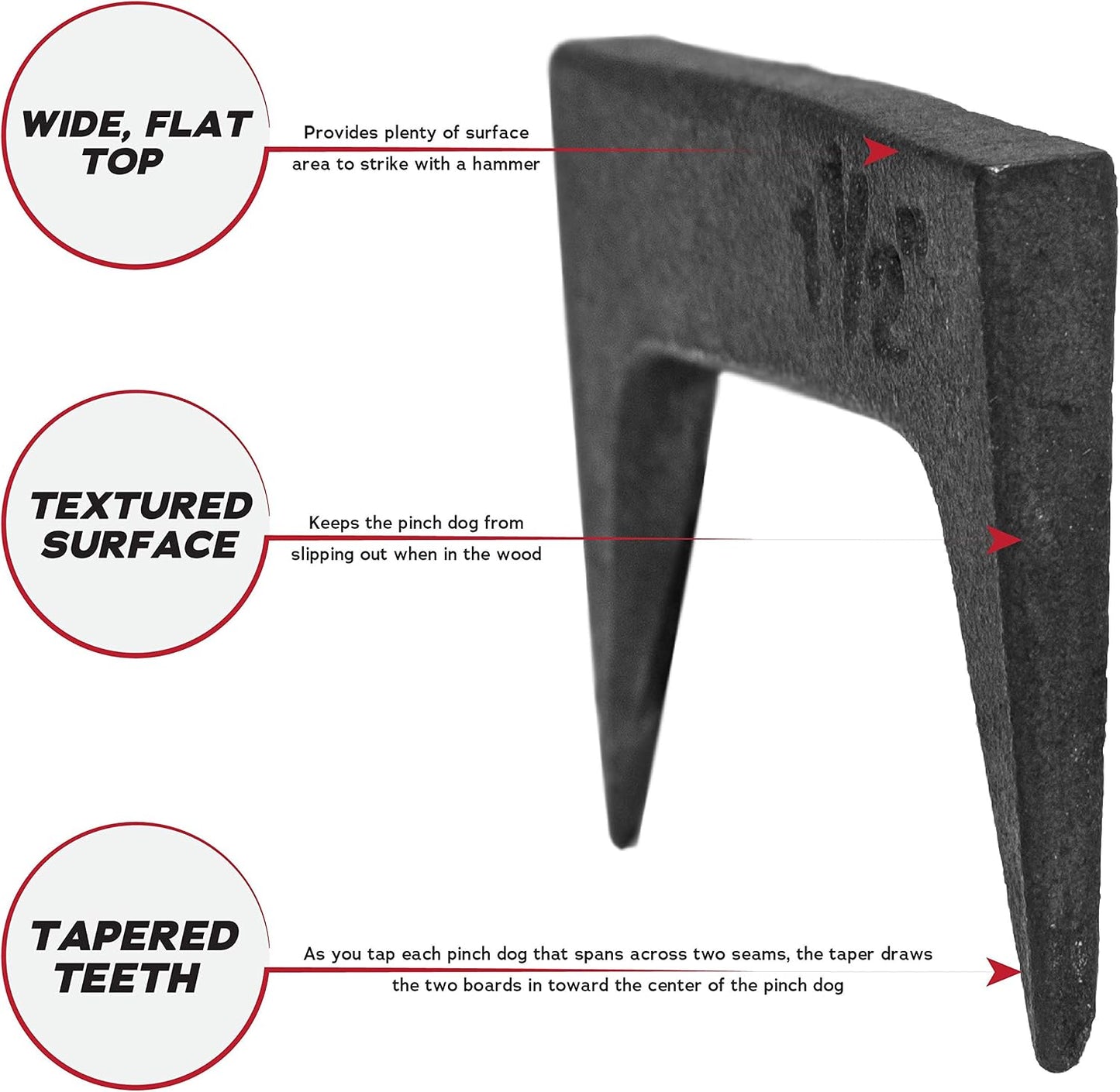 Durable alloy steel woodworking alignment accessories neatly arranged in a ten piece set.