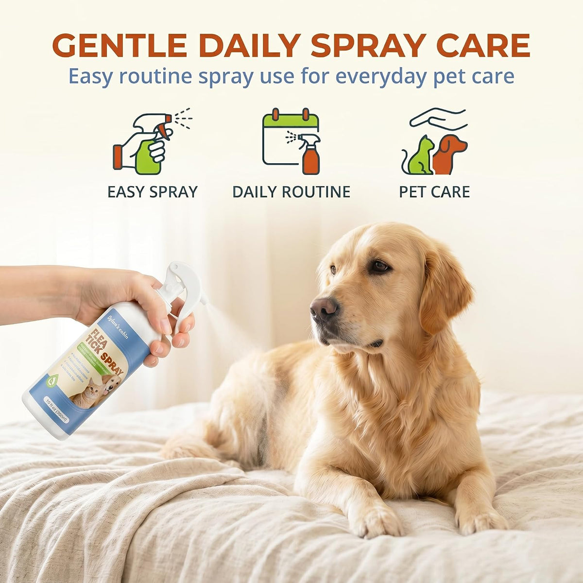 Dylan's cabin Skin Comfort Spray - 300ml Gentle Daily Skin Coat Care for Dogs & Cats, No-Rinse Fine Mist - Image 9